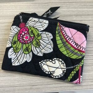 Vera Bradley Women's Trifold Wallet Moon Blooms Black Floral One Size
